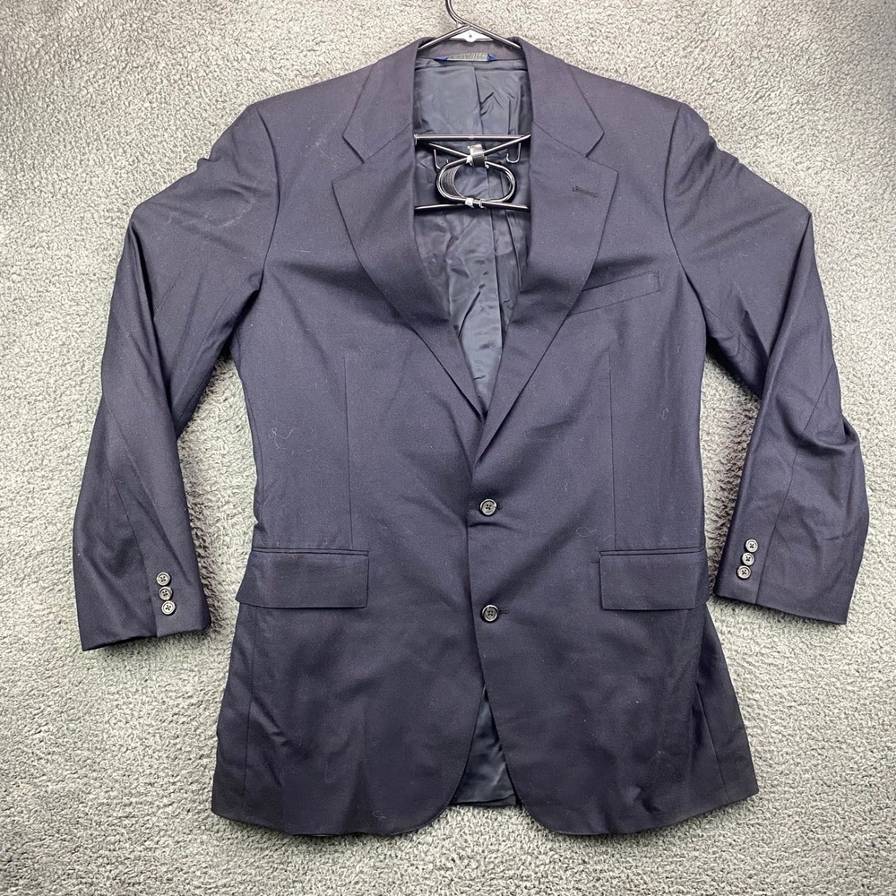 Polo by Ralph Lauren Brents Navy Blue Blazer Mens 42L Two Button Sport Coat